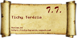 Tichy Terézia névjegykártya